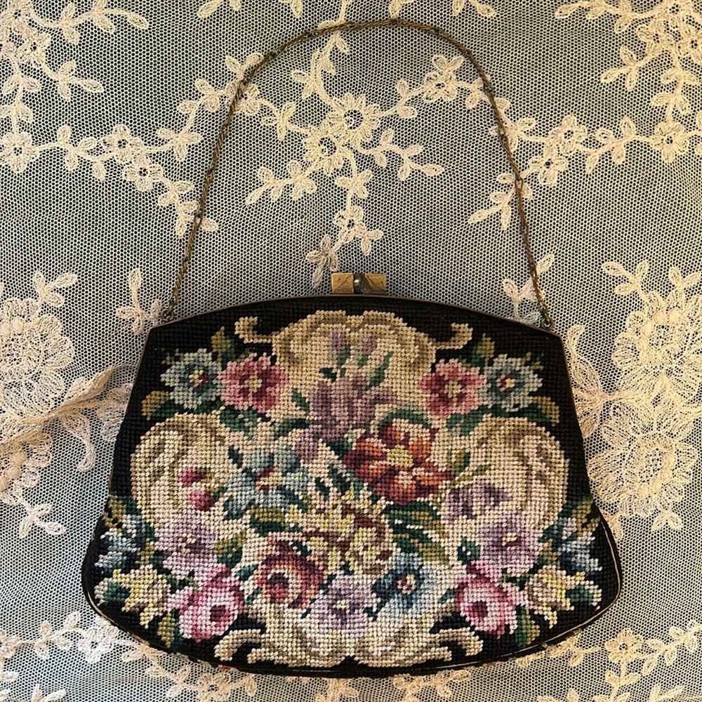 Antique Austrian Petit Point Purse